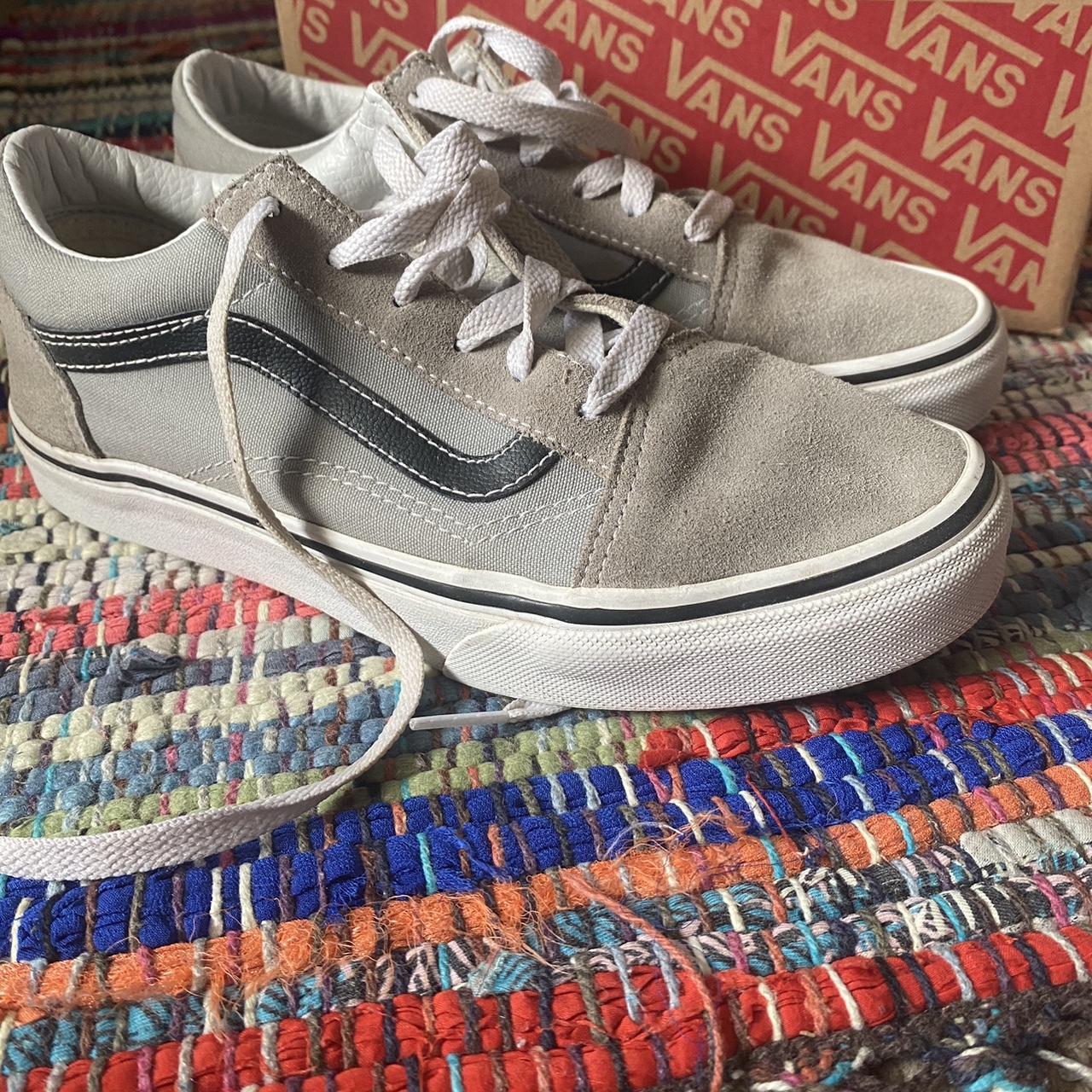 Old school gray store vans