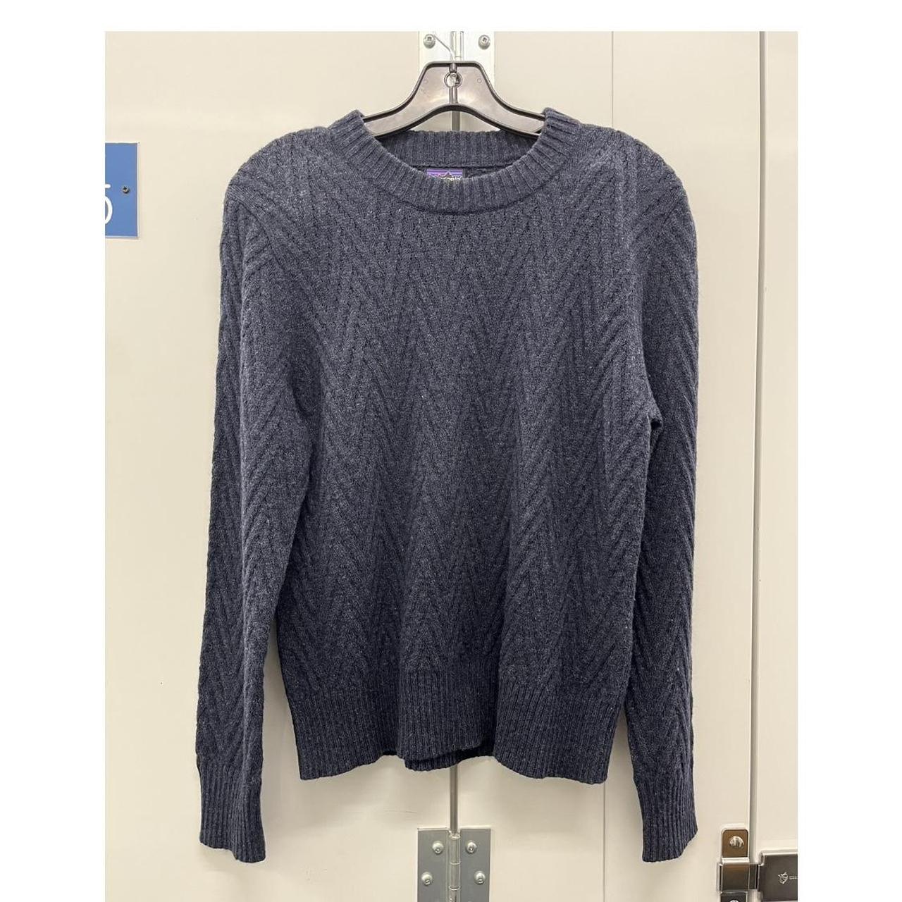 Patagonia 100% Recycled Wool Navy Crewneck Sweater