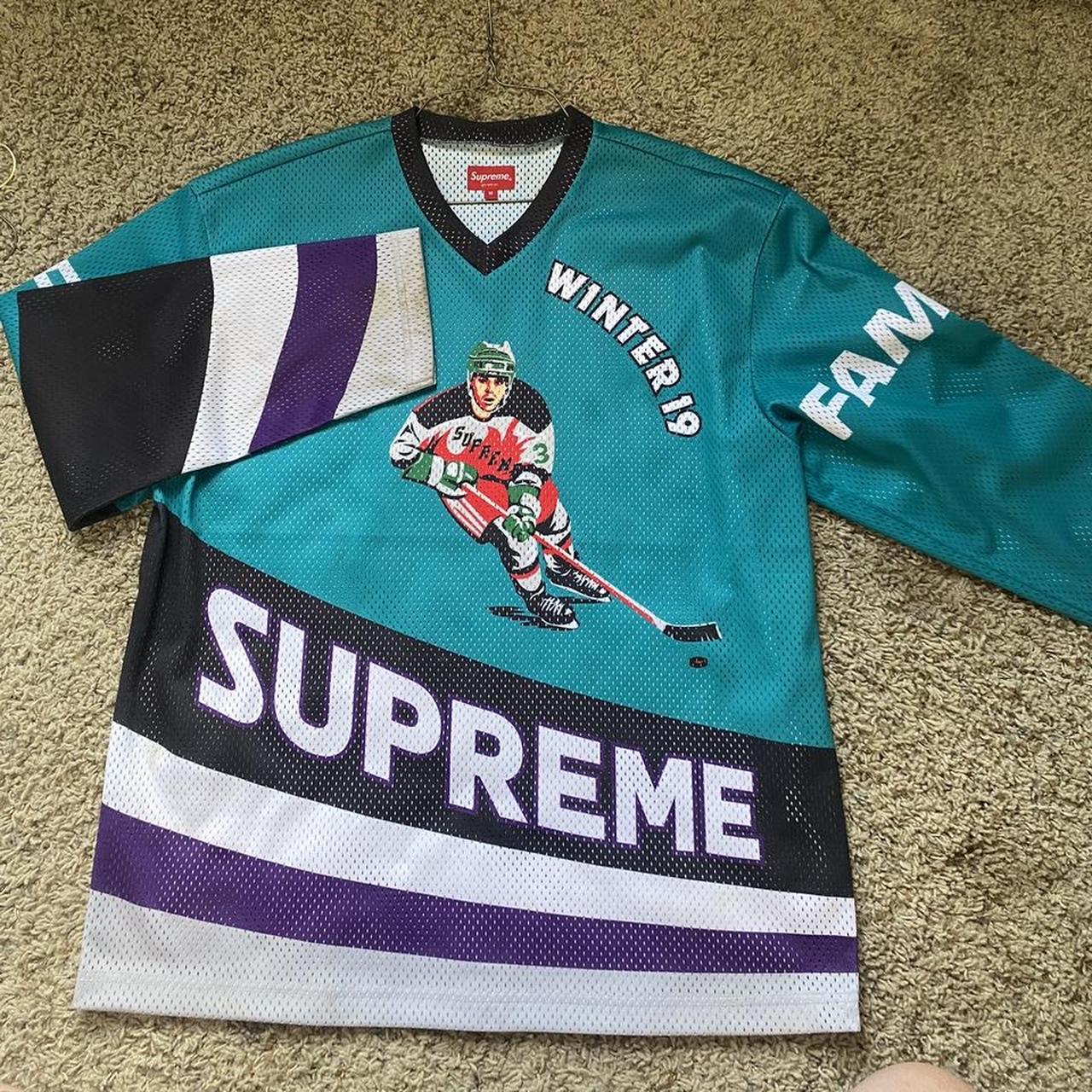 SUPREME HOCKEY JERSEY FROM A LONG TIME AGO •HELLA - Depop