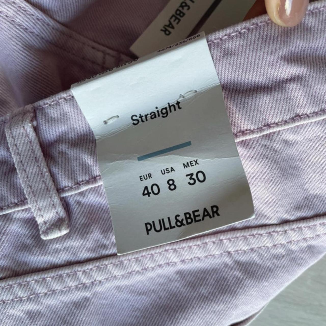 Pull and bear straight lilac denim jeans uk 12 Size... - Depop