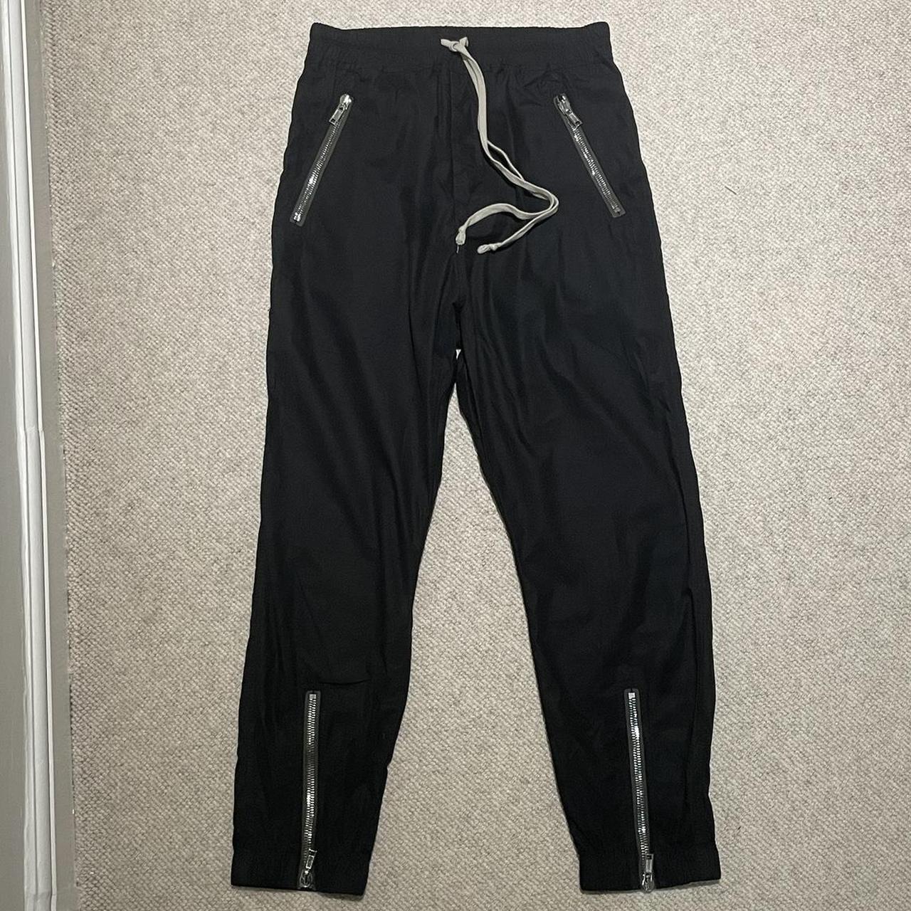 Rick Owens Zip-Up Detailed Drawstring Track... - Depop