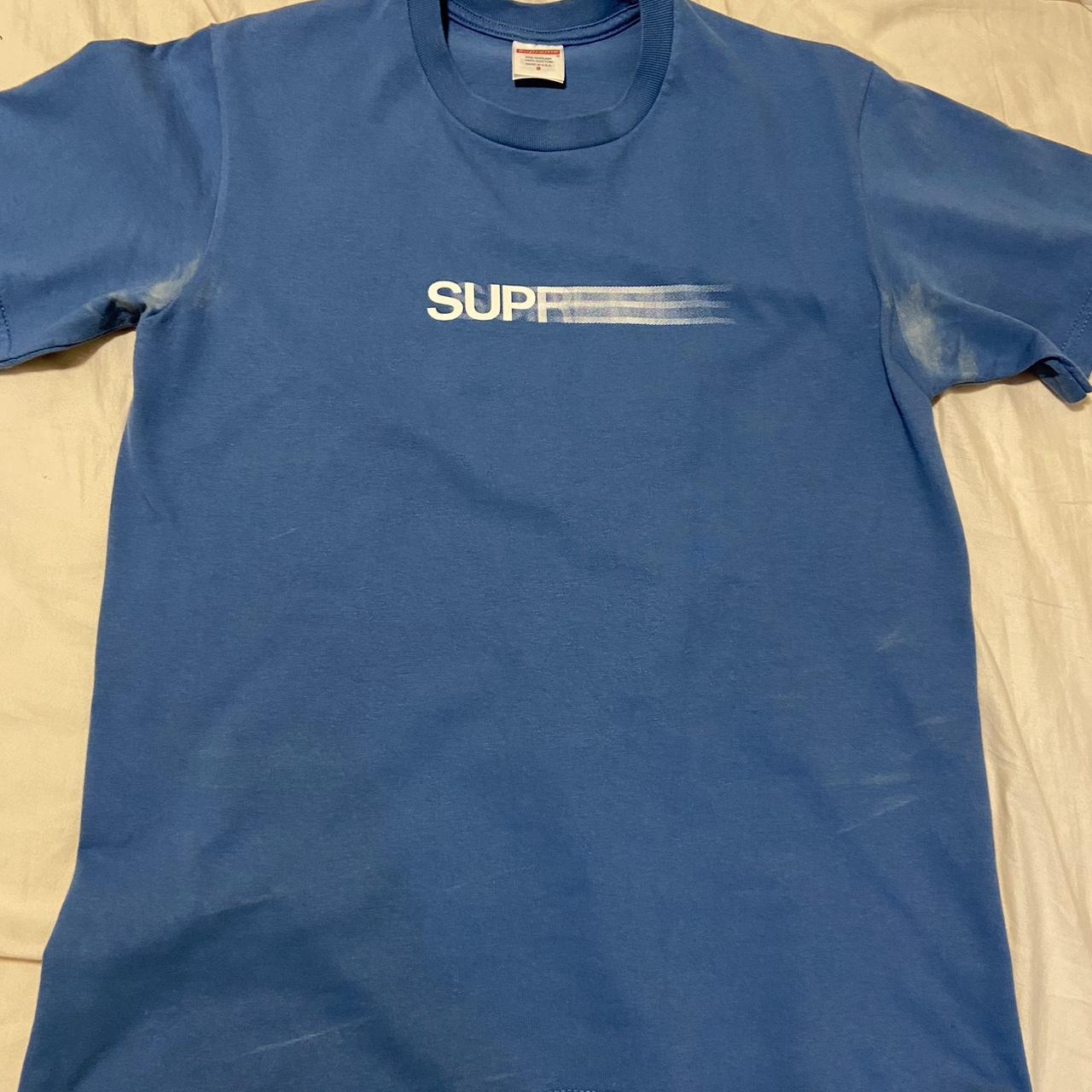Supreme Motion Logo Tee Faded Blue size small only... - Depop