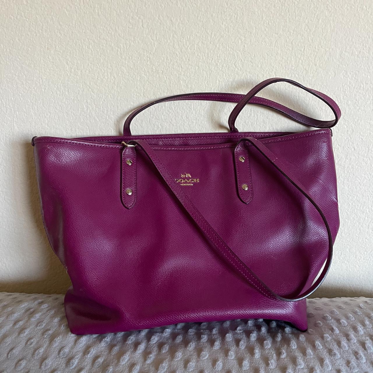 Coach city outlet zip tote purple