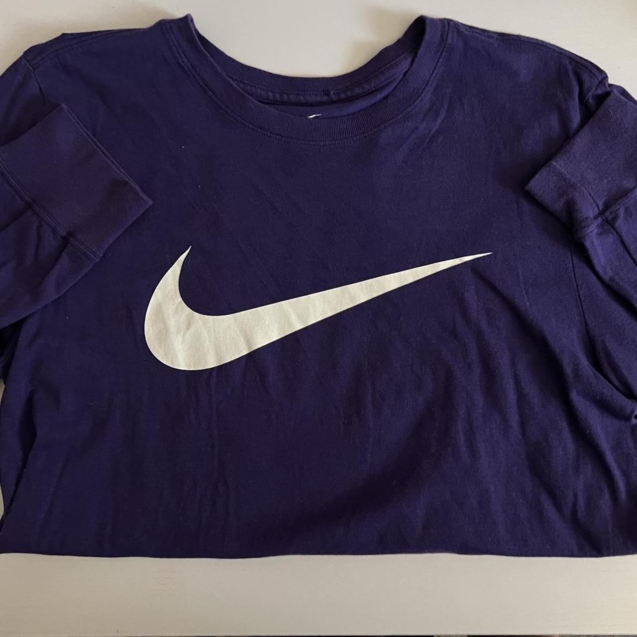 Long Sleeve Purple Nike T-Shirt. Men’s Small. - Depop