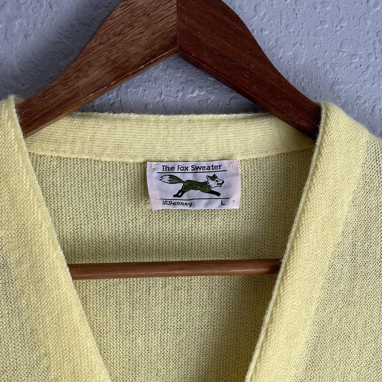 70s / 80s Vintage JC Penney “The Fox Sweater” button... - Depop