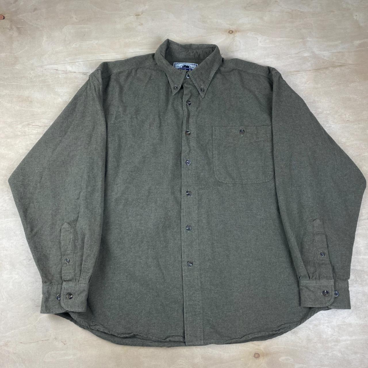 Vintage NAK Casual Outdoor Green Long Sleeve Button... - Depop