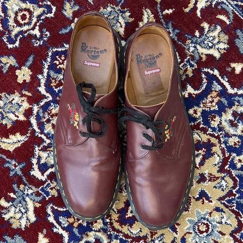 Supreme x Dr Martens sacred heart 3 eye in maroon, - Depop