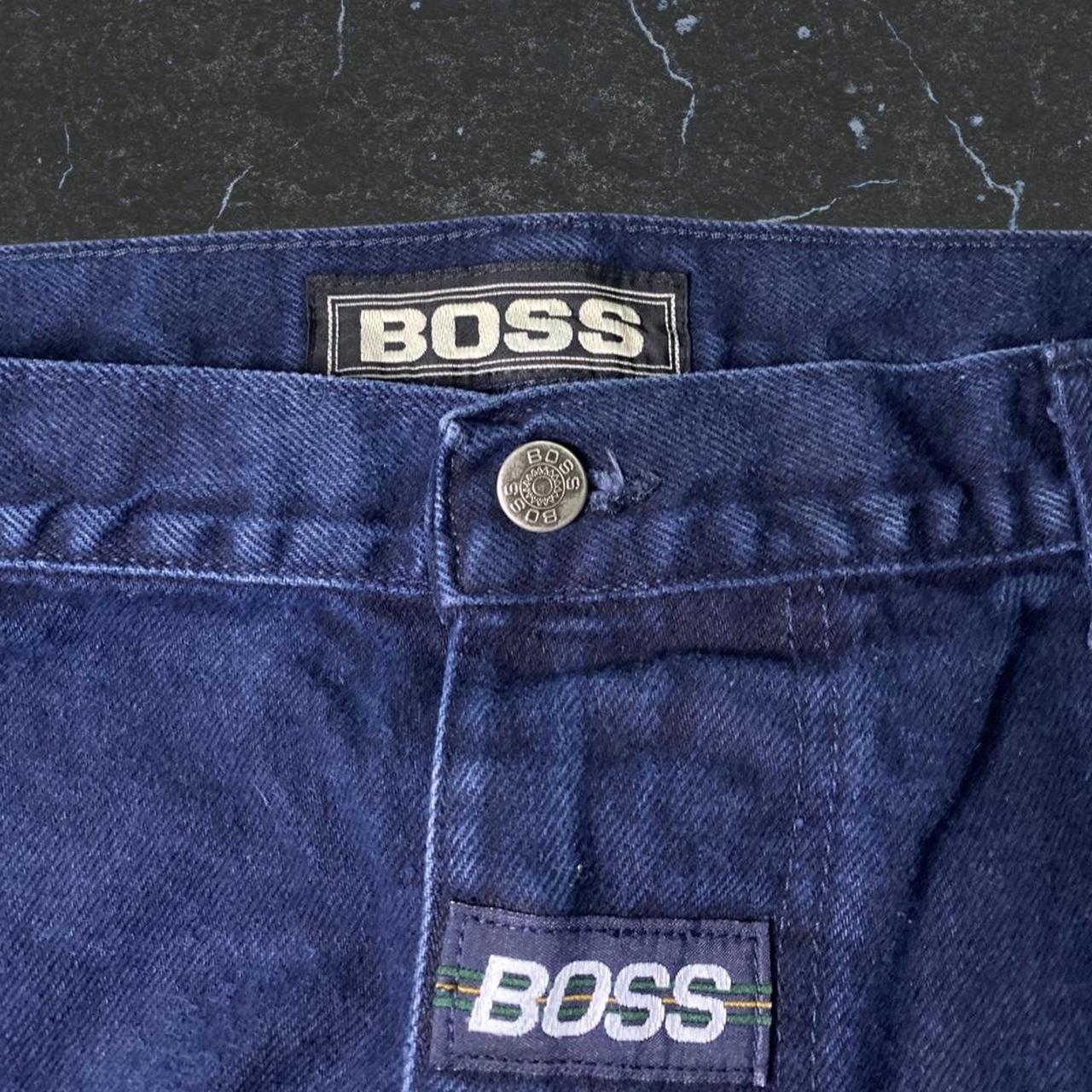 BOSS navy baggy jeans, size 42x32. Perfect... - Depop