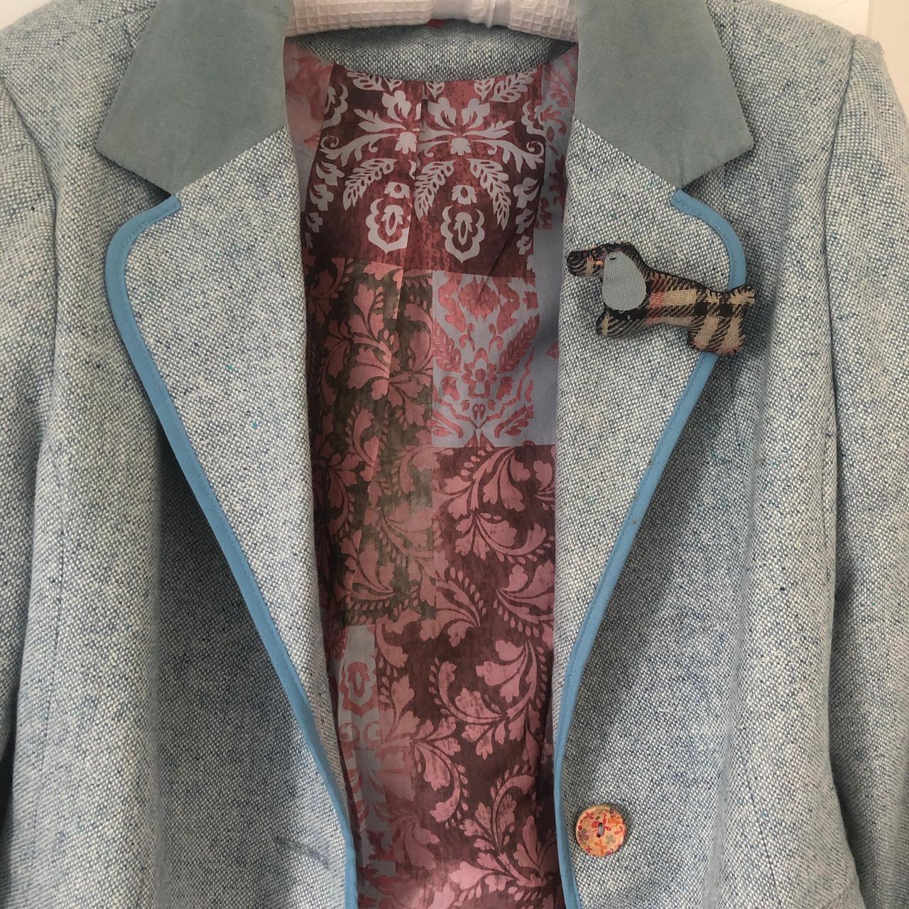 Joe Browns blue wool tweed blazer jacket Never Depop