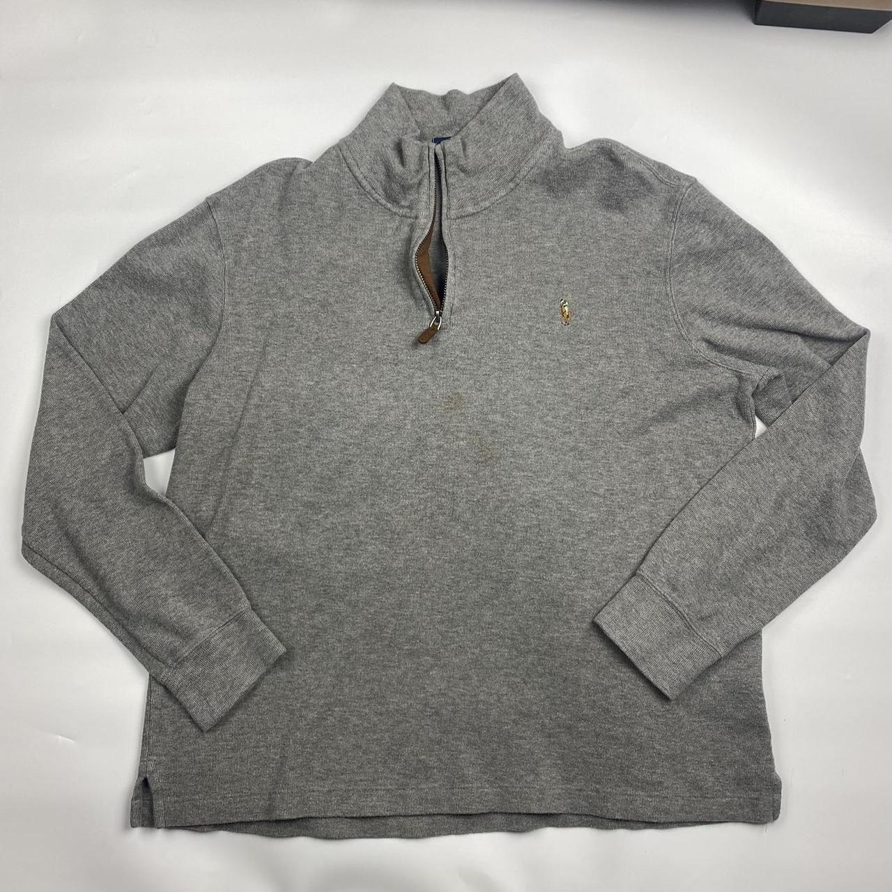 Polo Ralph Lauren Men's Brown and Grey Jumper | Depop