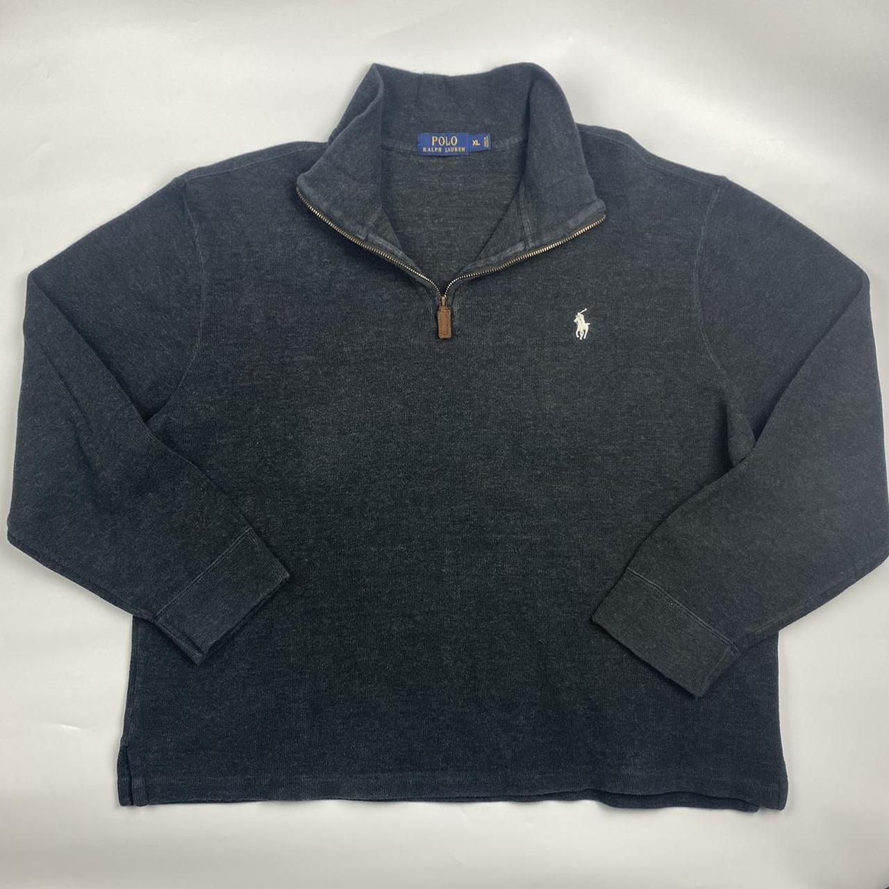 Polo Ralph Lauren Men's Grey and White Jumper | Depop