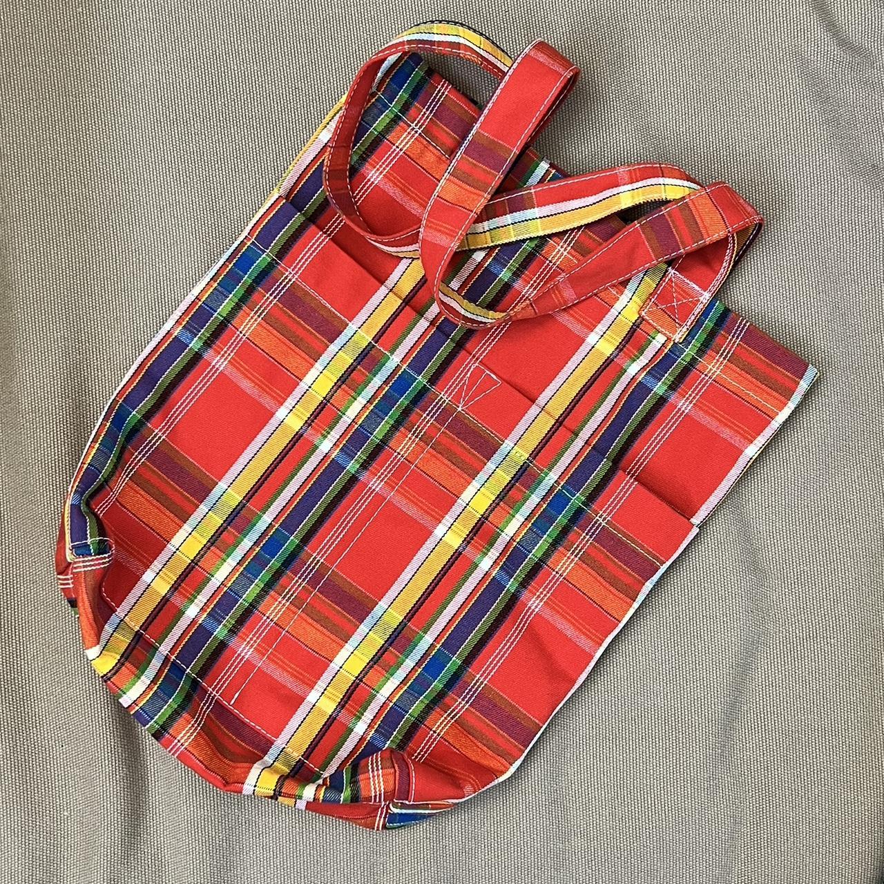 Big Bud Press Mini Tote Red Plaid without tag Big... - Depop