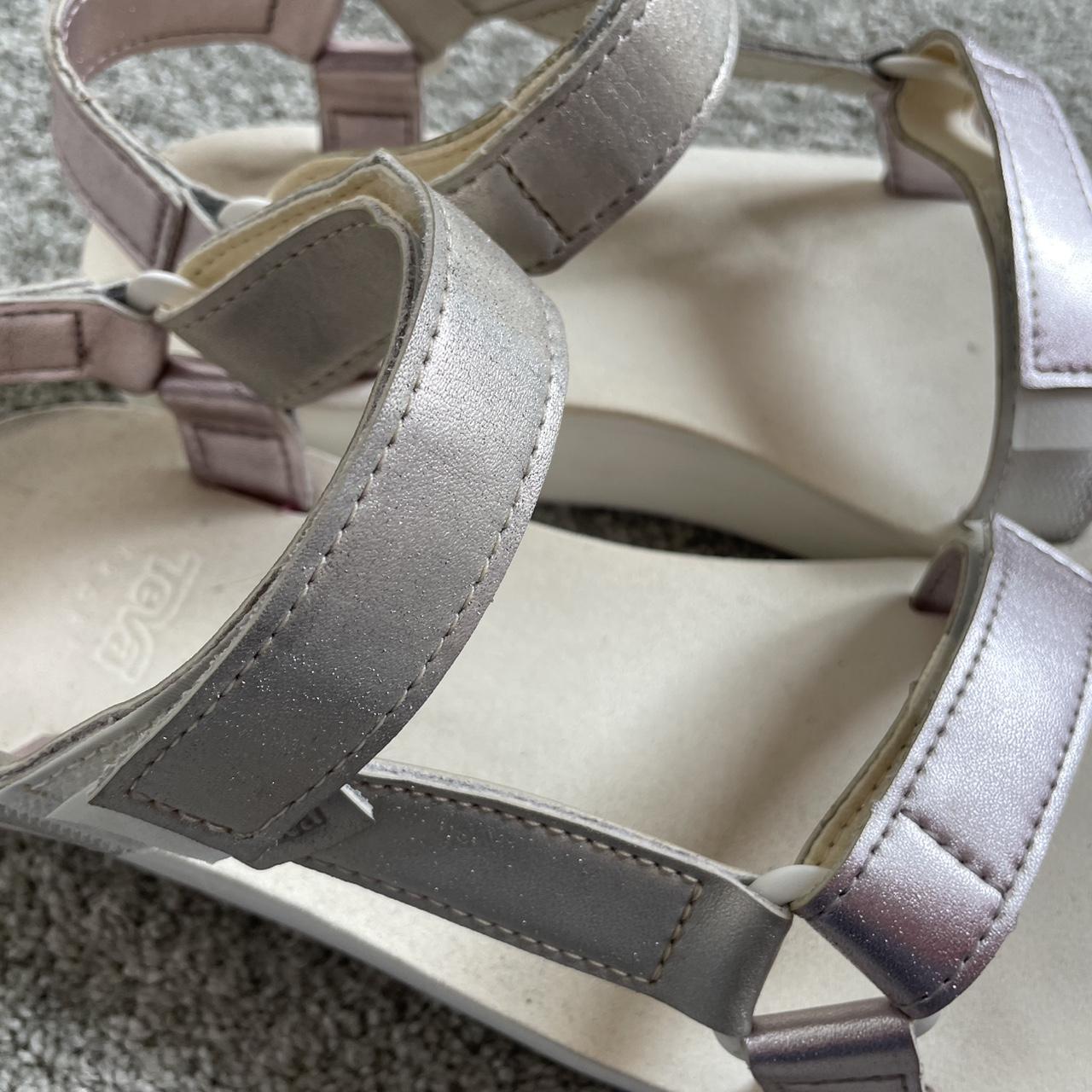 Teva Women's Sandals Pink/White US – metallic platform tevas