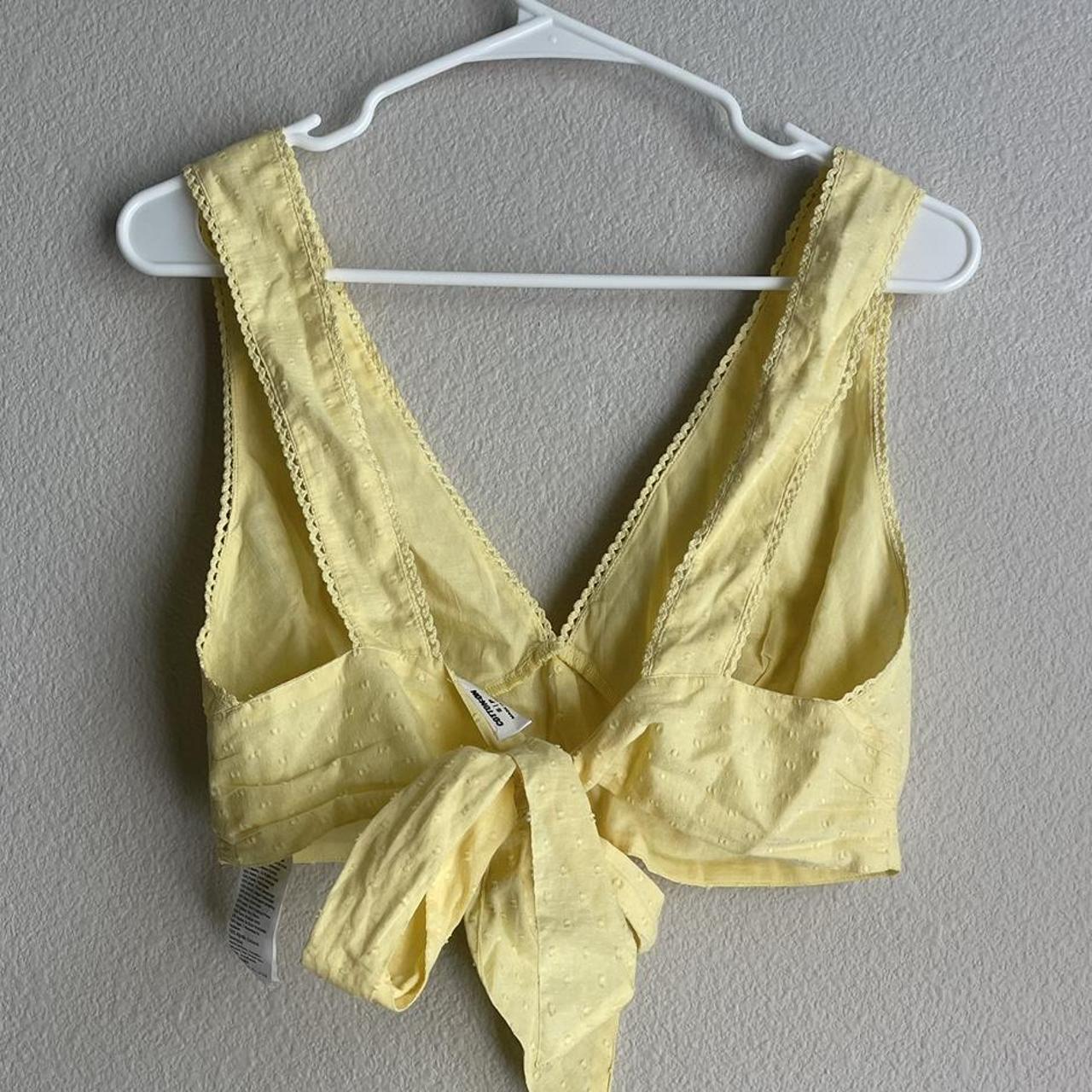 Cotton On Women's Yellow Croptop Depop