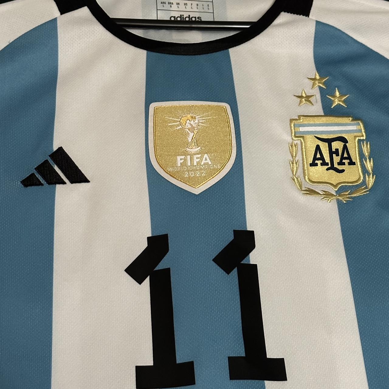 Adidas World Cup 2022 Messi Argentina 3 stars Jersey - Depop