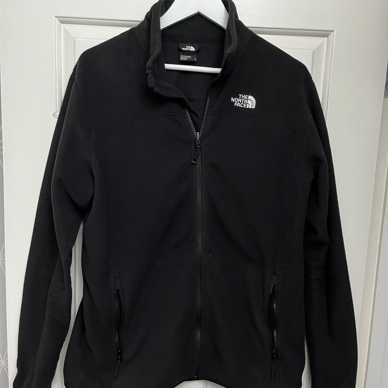 The North Face Black Glacier Full Zip Hardly... - Depop