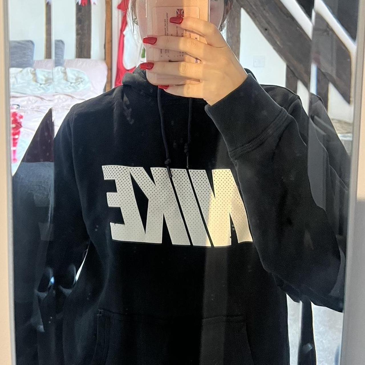 nike logo hoodie black