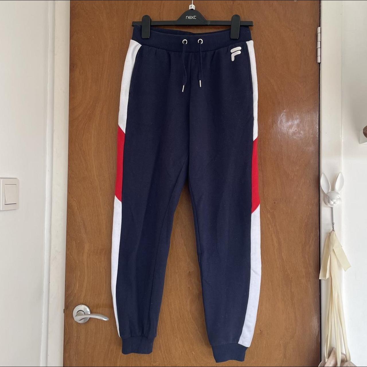 Fila Women's Navy and White Joggers-tracksuits | Depop