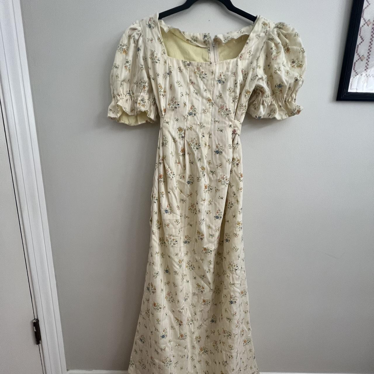 Handmade Vintage 1970s Prairie/Regency Dress • Size... - Depop