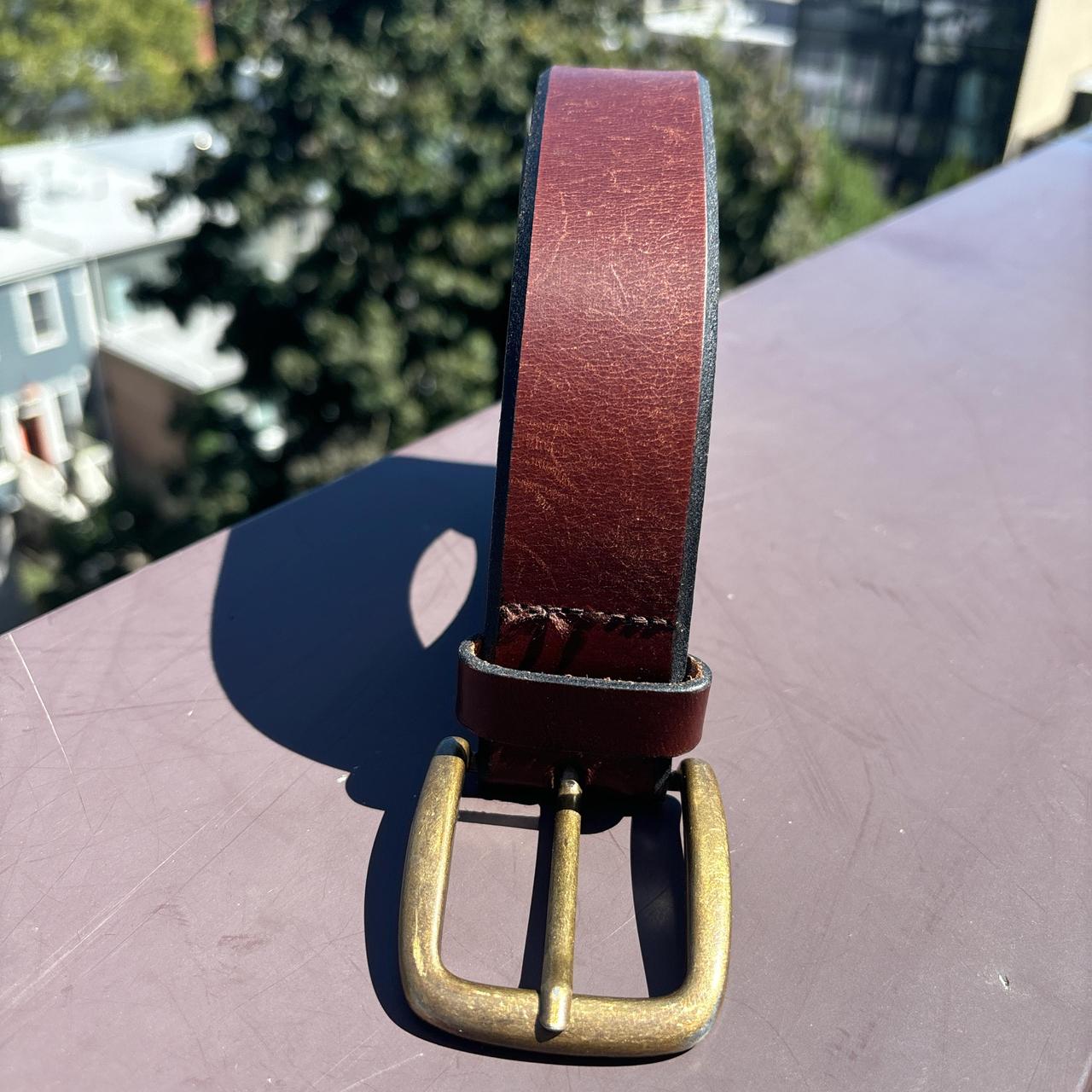 Vintage J. LINBERG Men's Metallic shops Gold/Brown Belt