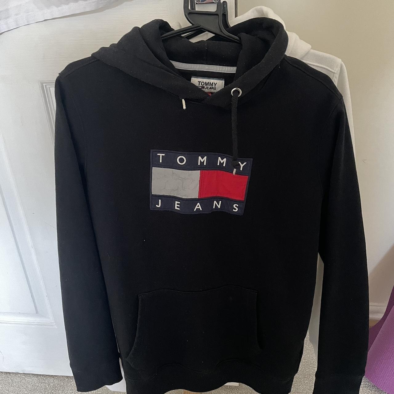 Genuine Tommy hilfiger black hoodie, purchased from... - Depop