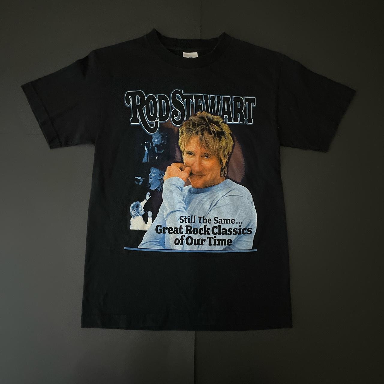 vintage rod stewart double sided concert shirt, size...