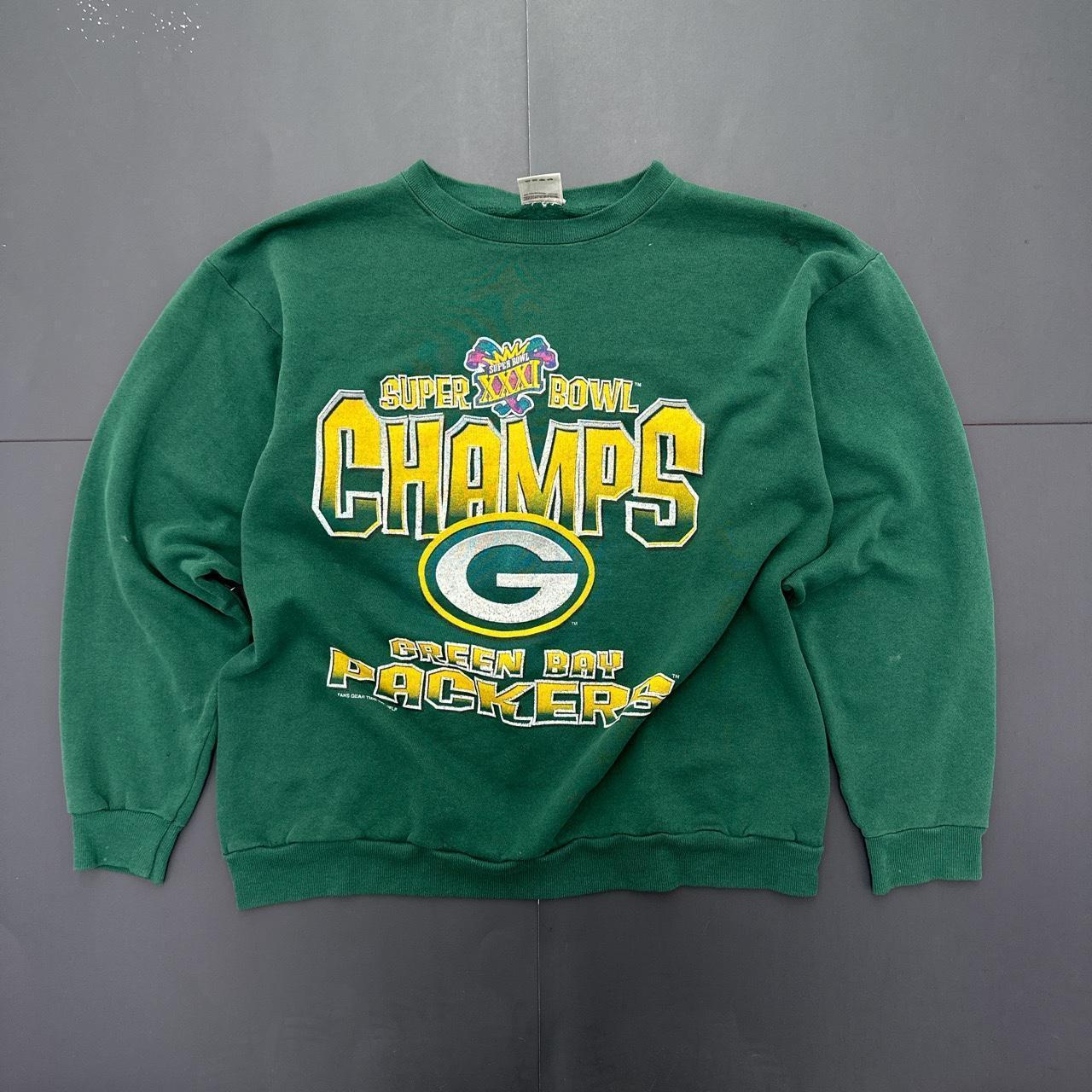 vintage 1997 greenbay packers sweatshirt from super... - Depop