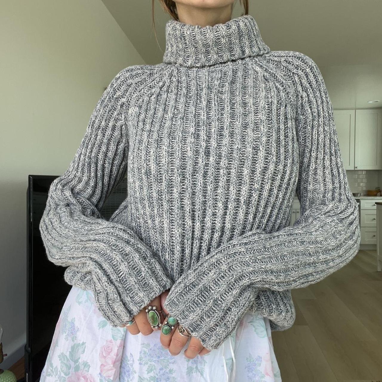 adorable cable knit turtle neck sweater. soo cozy... - Depop