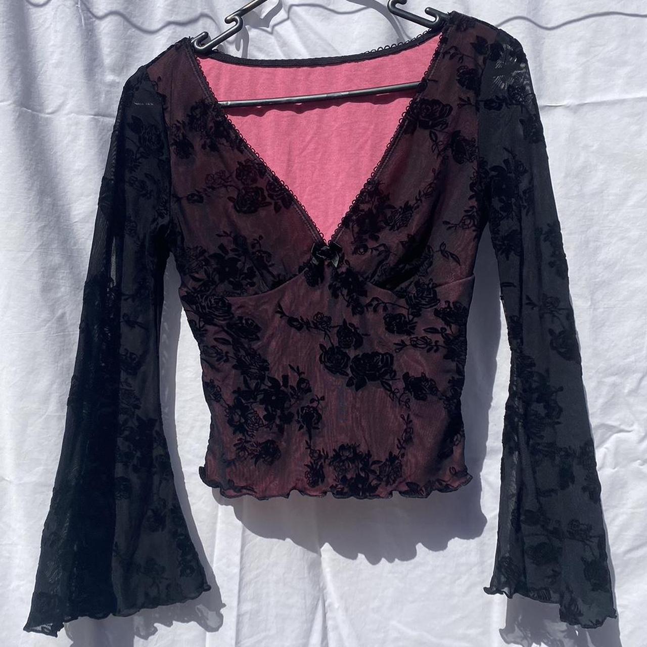 SHEIN Women S Black And Pink Shirt Depop