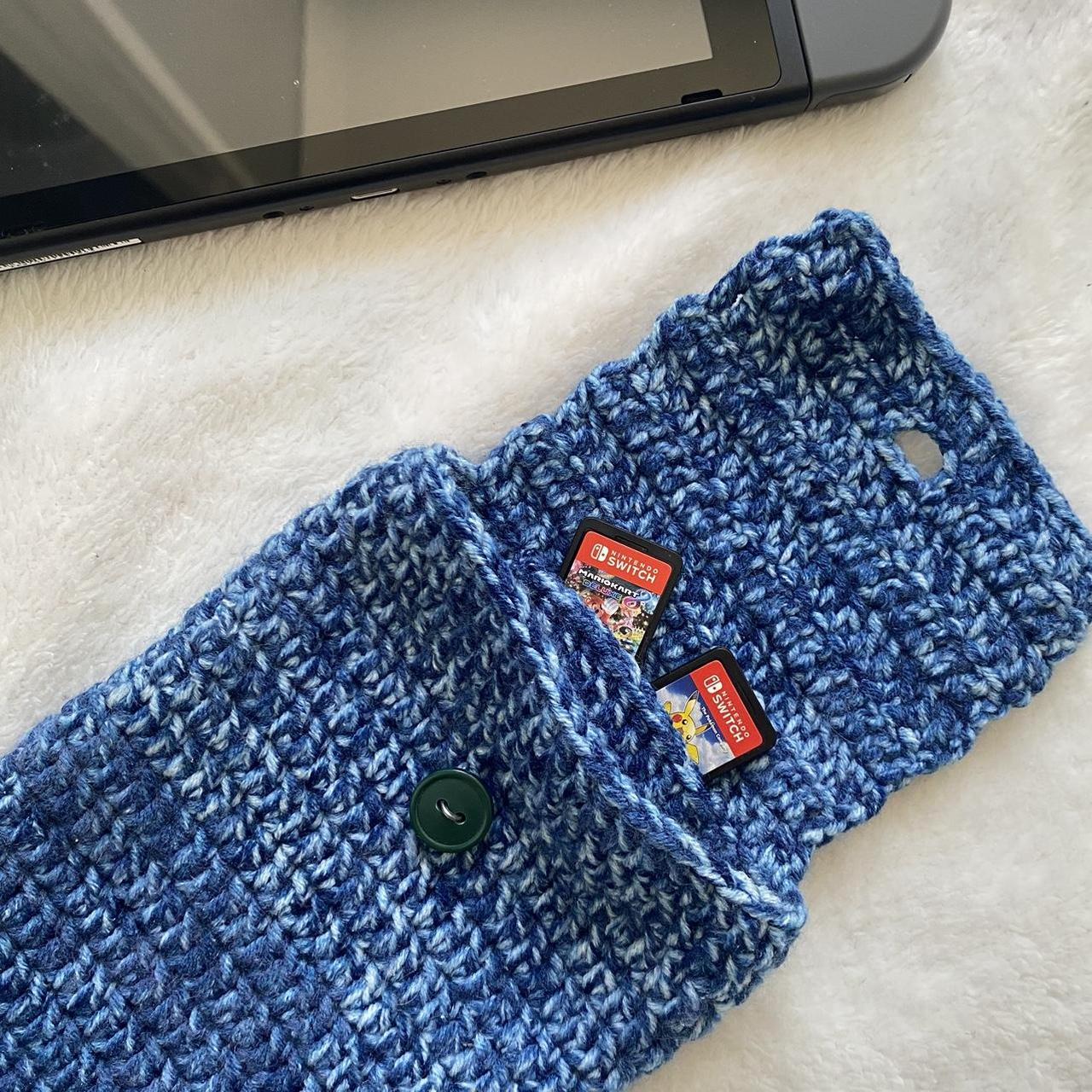 Crochet Nintendo Switch case with pocket for Switch... | Depop