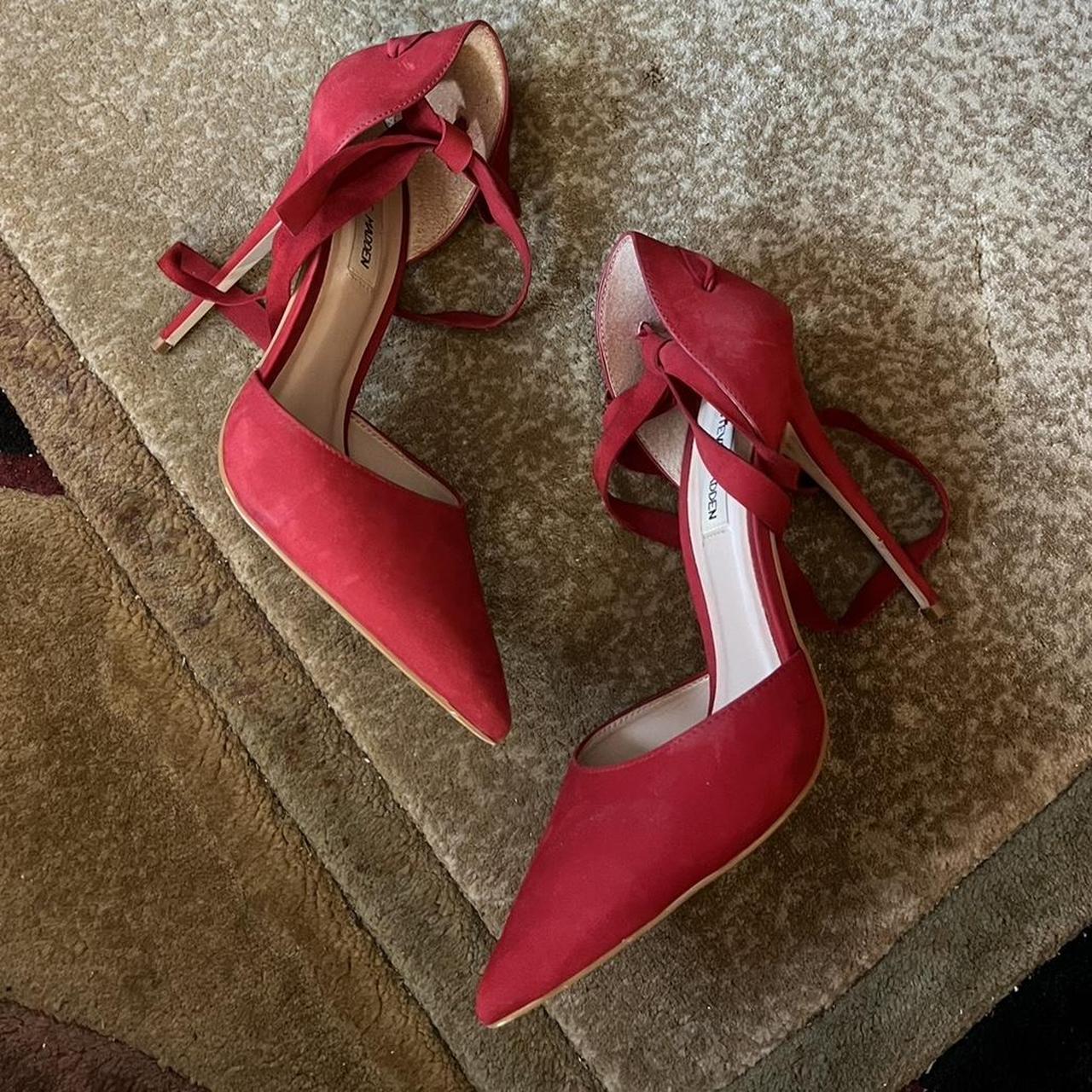 Red Steve Madden Wrapup Pumps | Size 8-8.5 - Depop