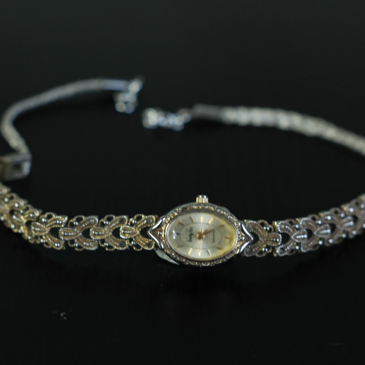Watch Choker - Vintage Vanity Fair gold quartz watch... - Depop