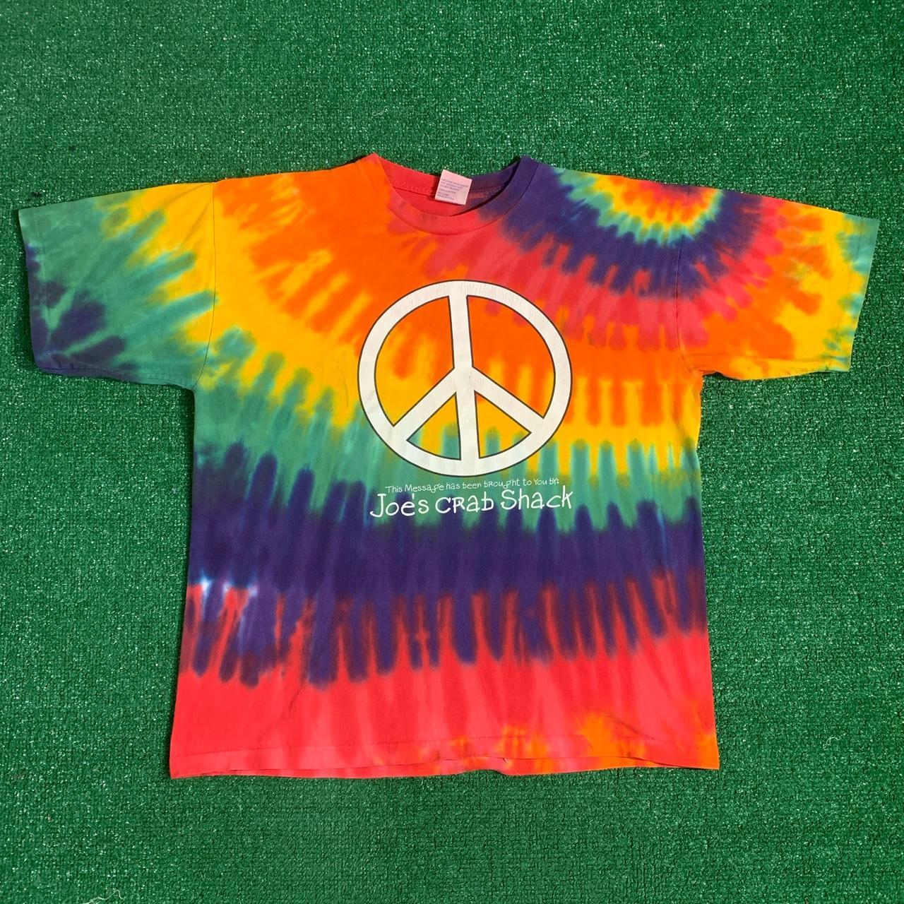 Vintage 90s Joe’s Crab Schack “Peace Love and Crabs”... - Depop