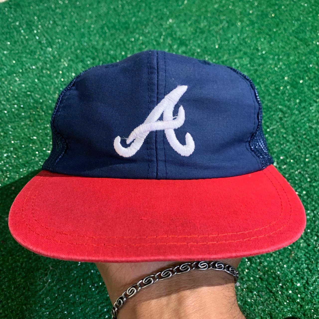 Vintage 80's Atlanta Braves trucker hat adult MLB - Depop