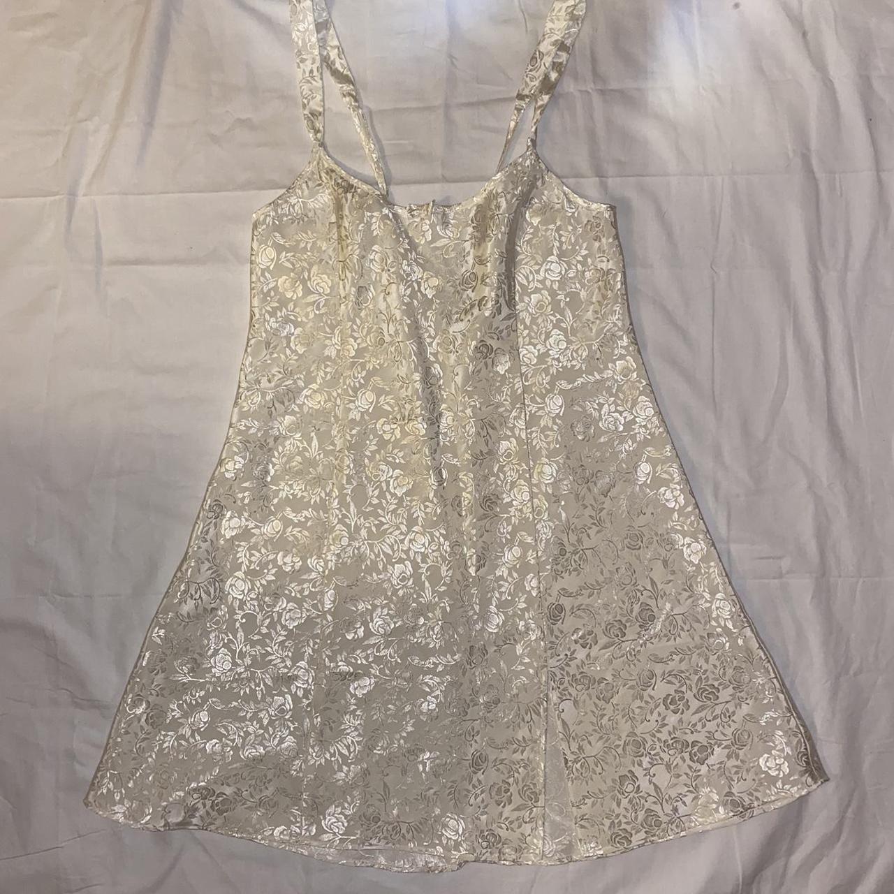 Women's White and Cream Dress | Depop