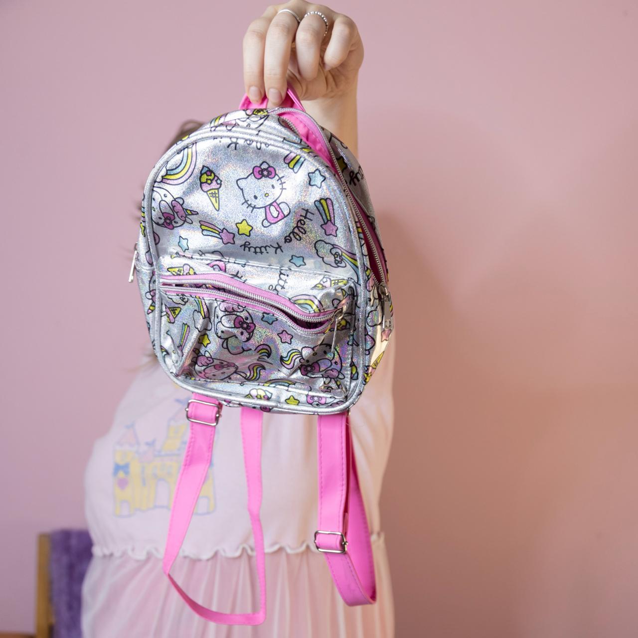2021 hello kitty iridescent mini backpack BRAND... Depop