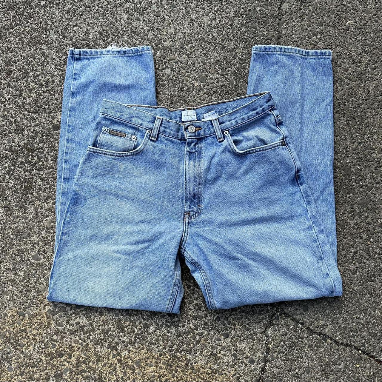 Calvin Klein Jeans Women's Blue Jeans | Depop