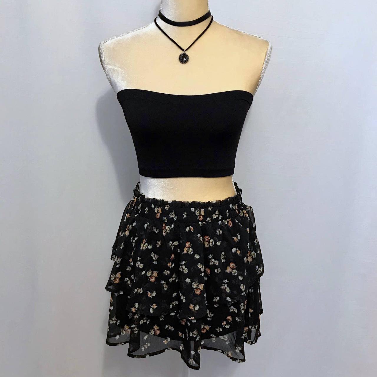 Circle floral clearance mini skirt