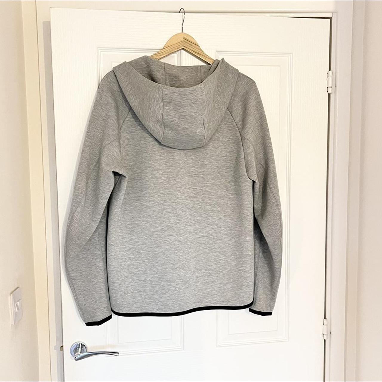 mens grey tech fleece hoodie