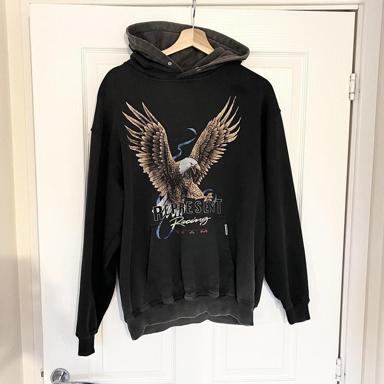 Represent Racing Team Eagle Vintage Black Pullover... - Depop