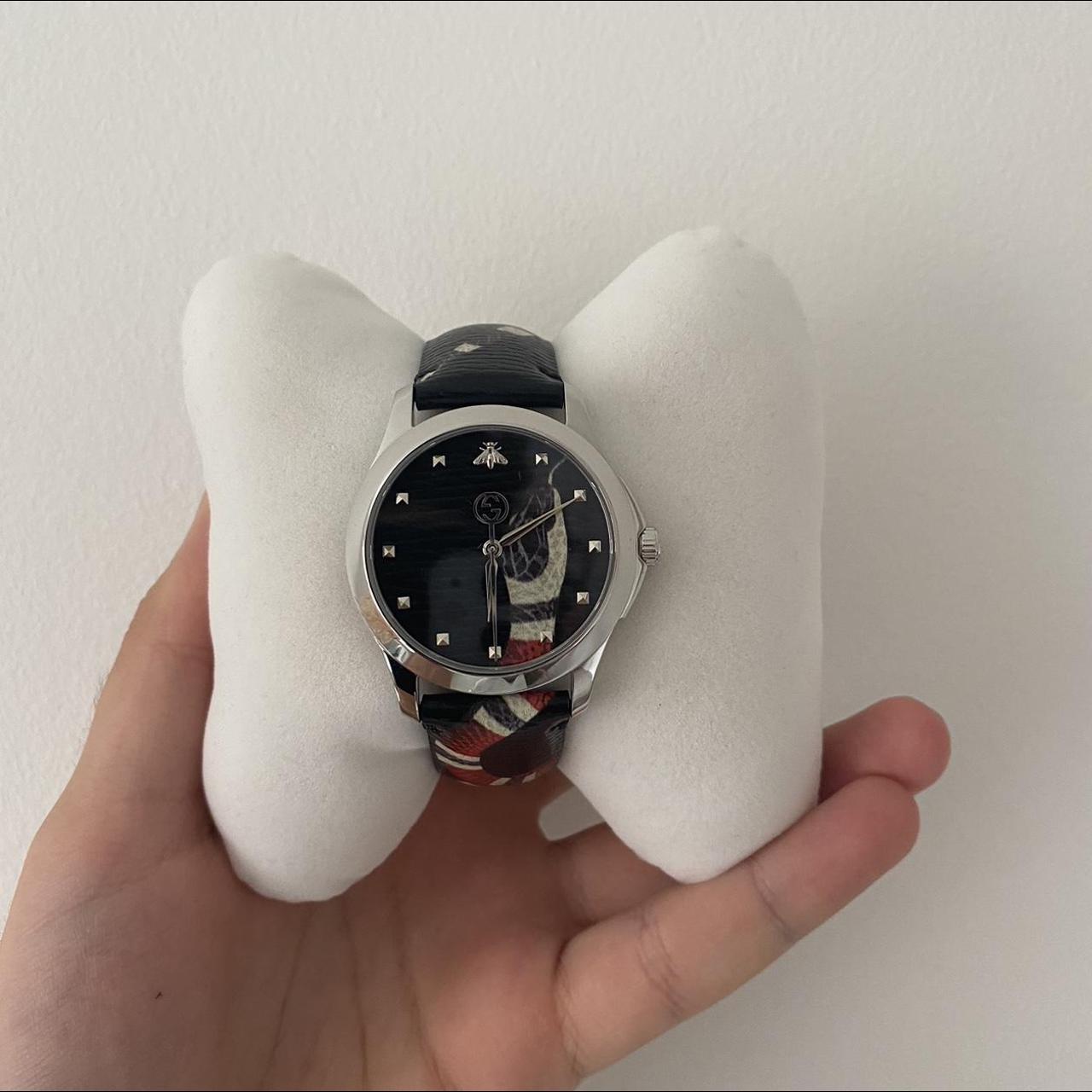 Gucci snake watch discount silver