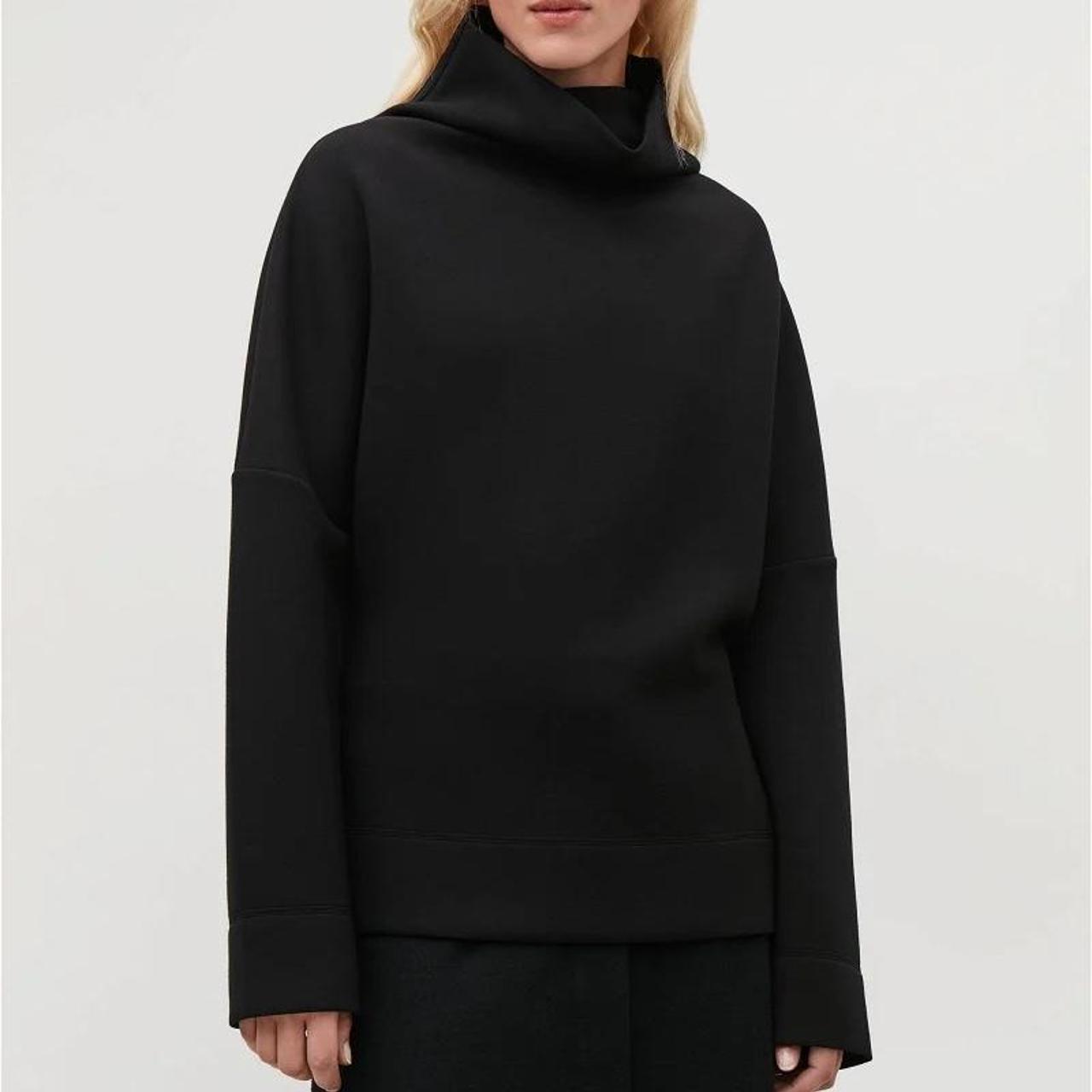 COS Scuba Funnelneck Sweater Black Casual and... Depop