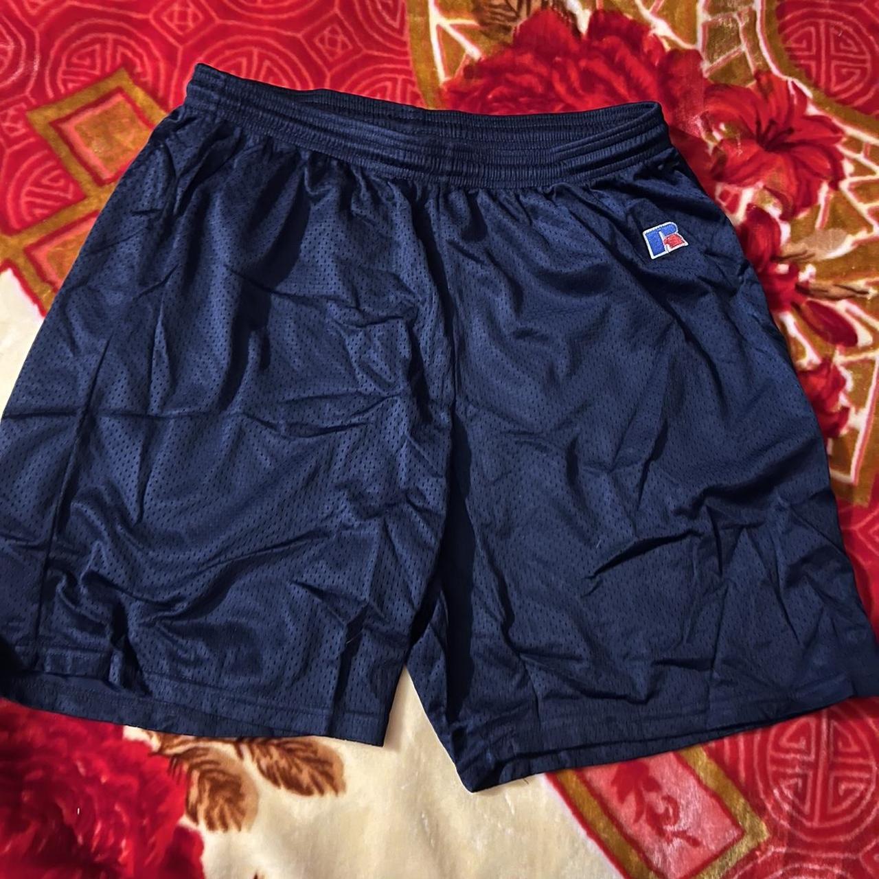 Vintage Russell Blue Mesh Shorts Size Mens... Depop