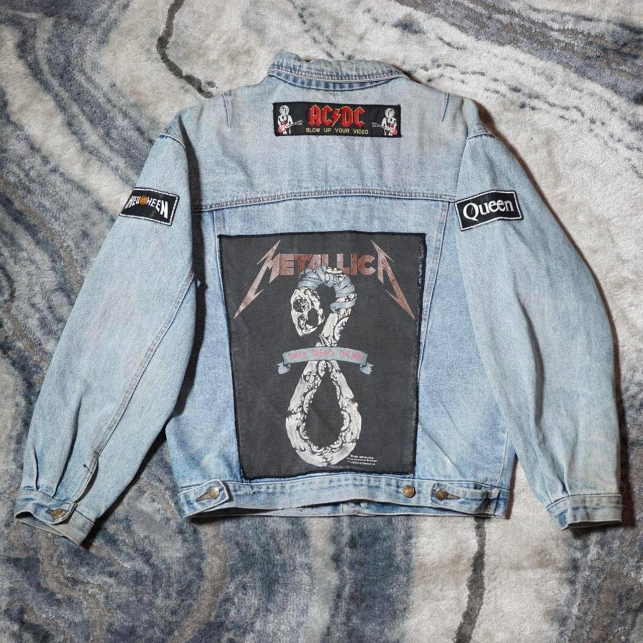 Band patch deals denim jacket