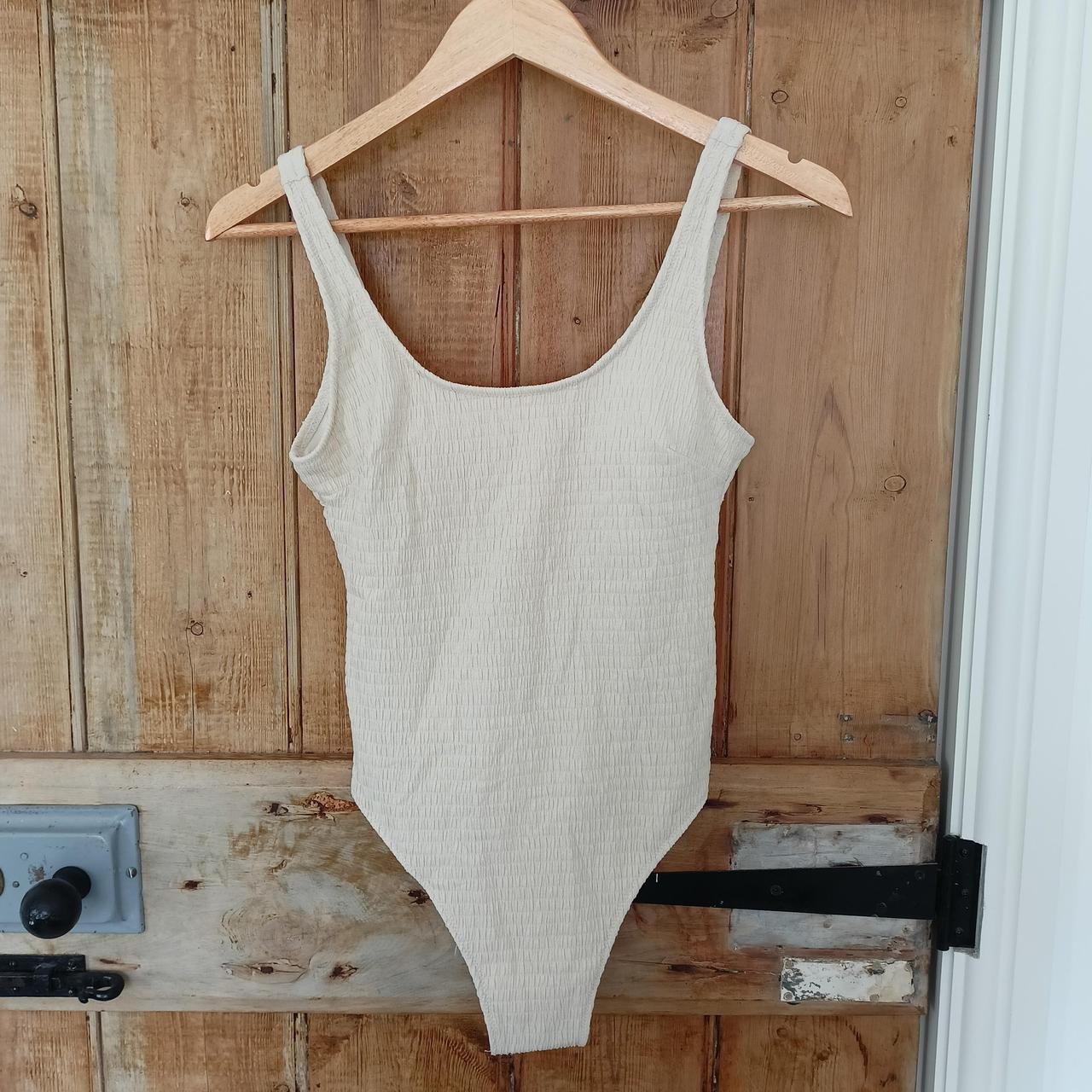 Brand new swimming costume. Cream with slight... - Depop