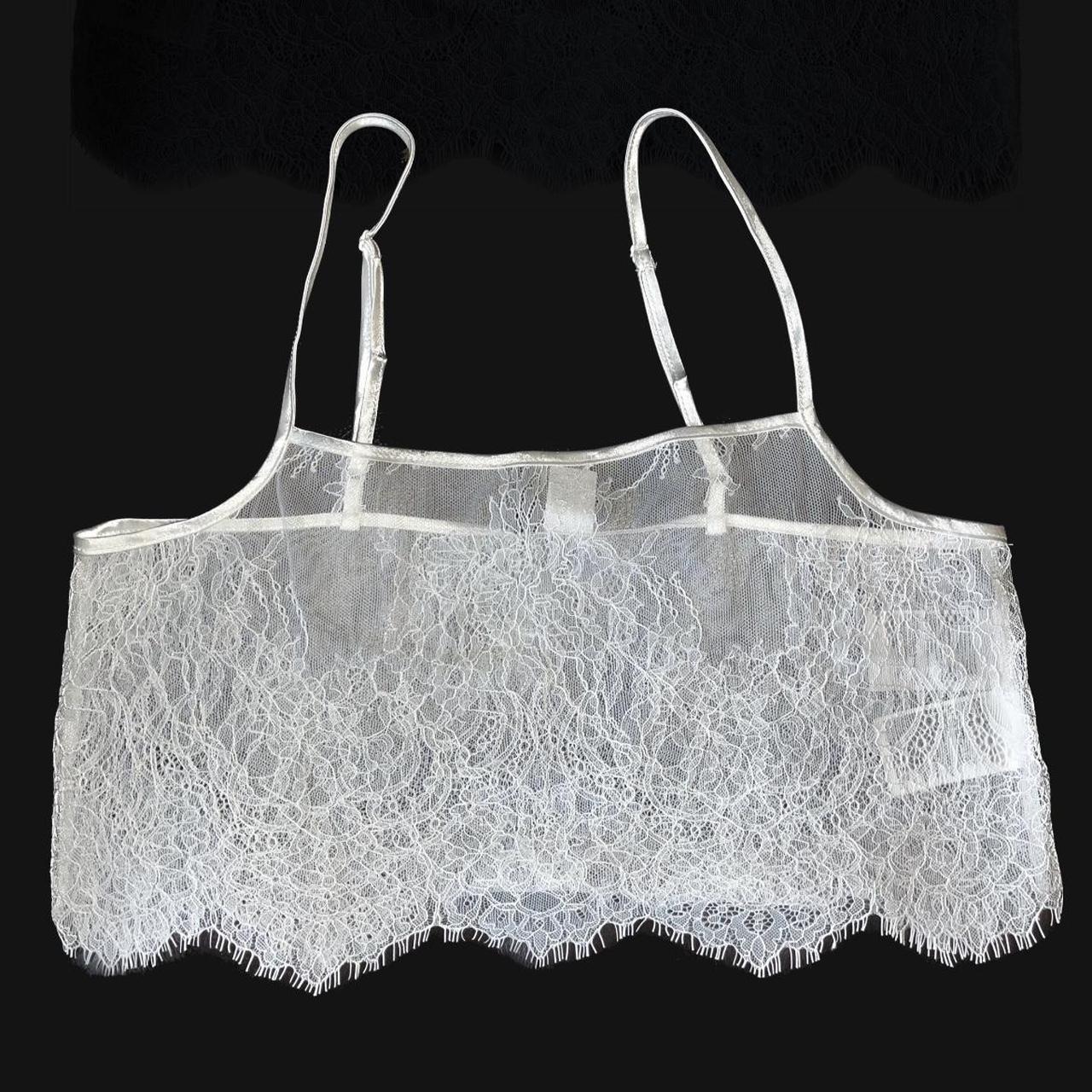 Lace white tank top! Super cute to wear with... Depop