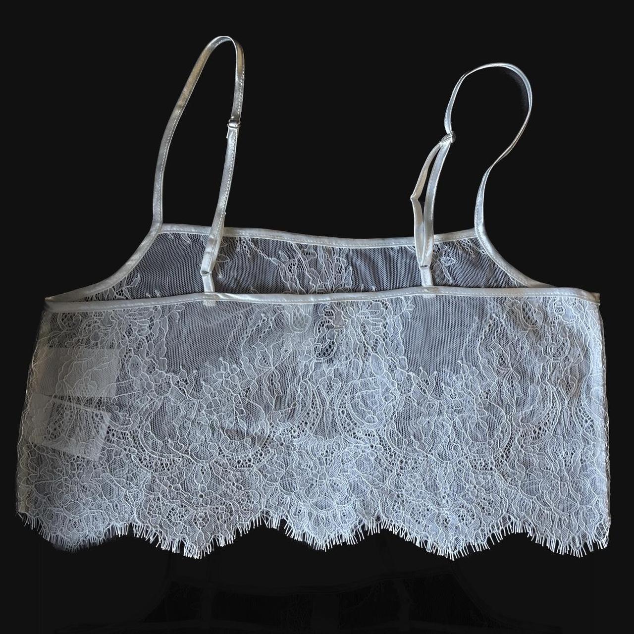 Lace white tank top! Super cute to wear with... Depop