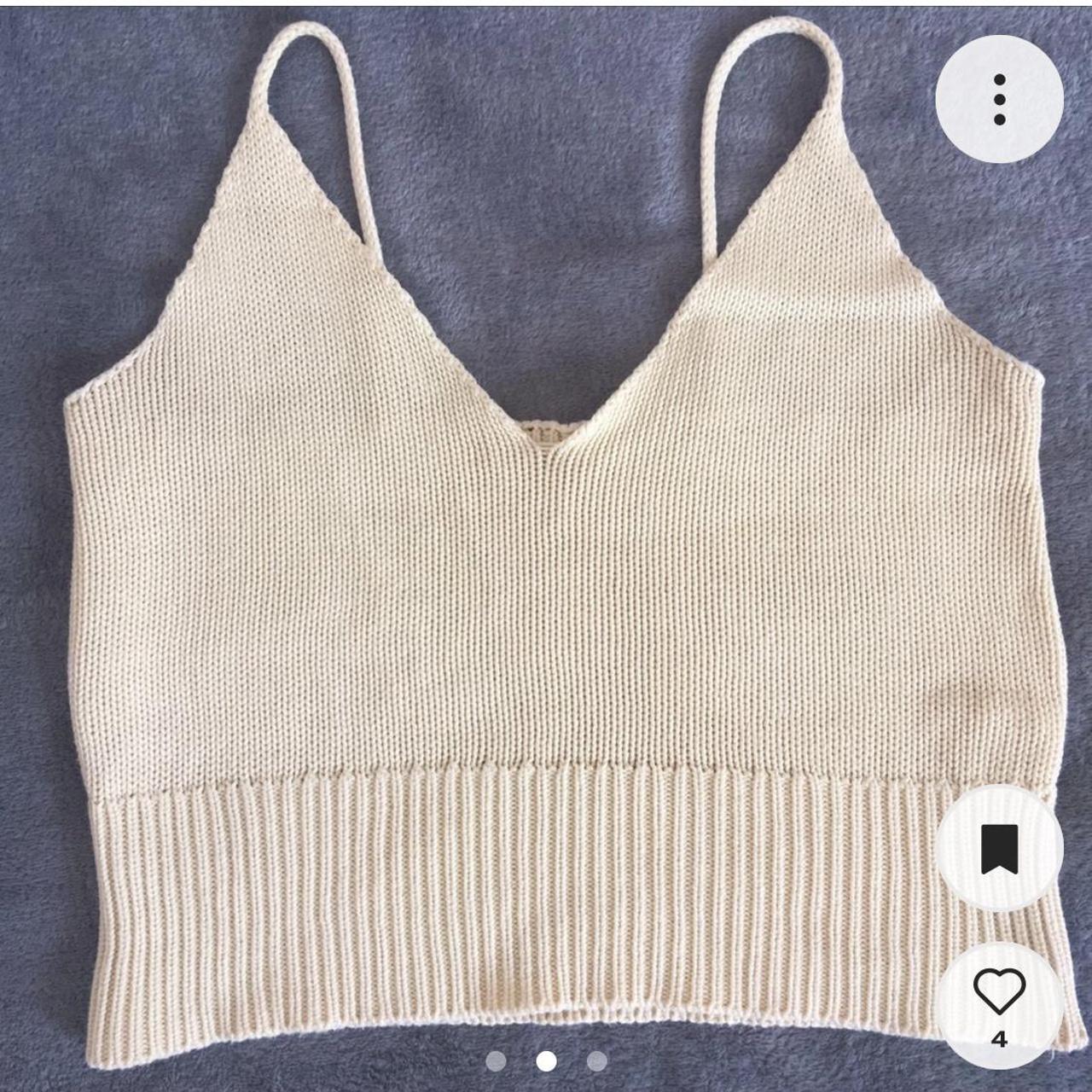 Super Cute Yellow Brandy Melville Luna Tank Knit Depop