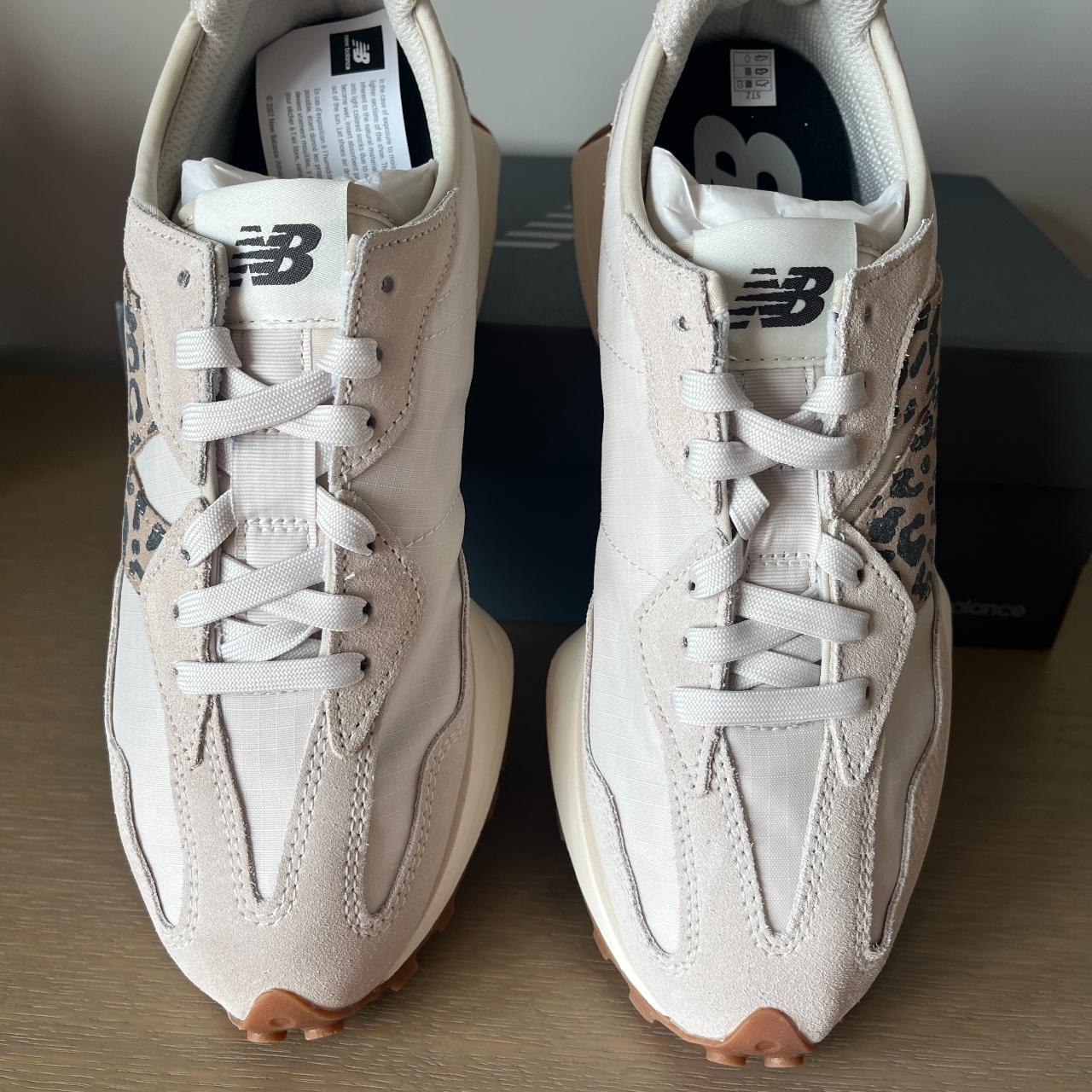 New Balance 327 Off White Moonbeam Leopard Print... Depop