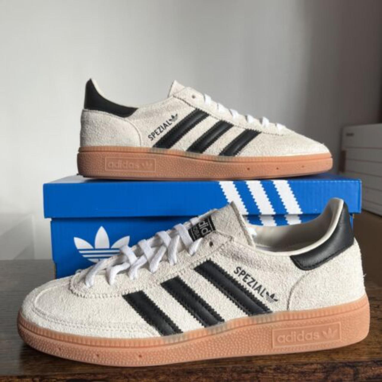 ADIDAS Handball Spezial Aluminium Off White Black... - Depop